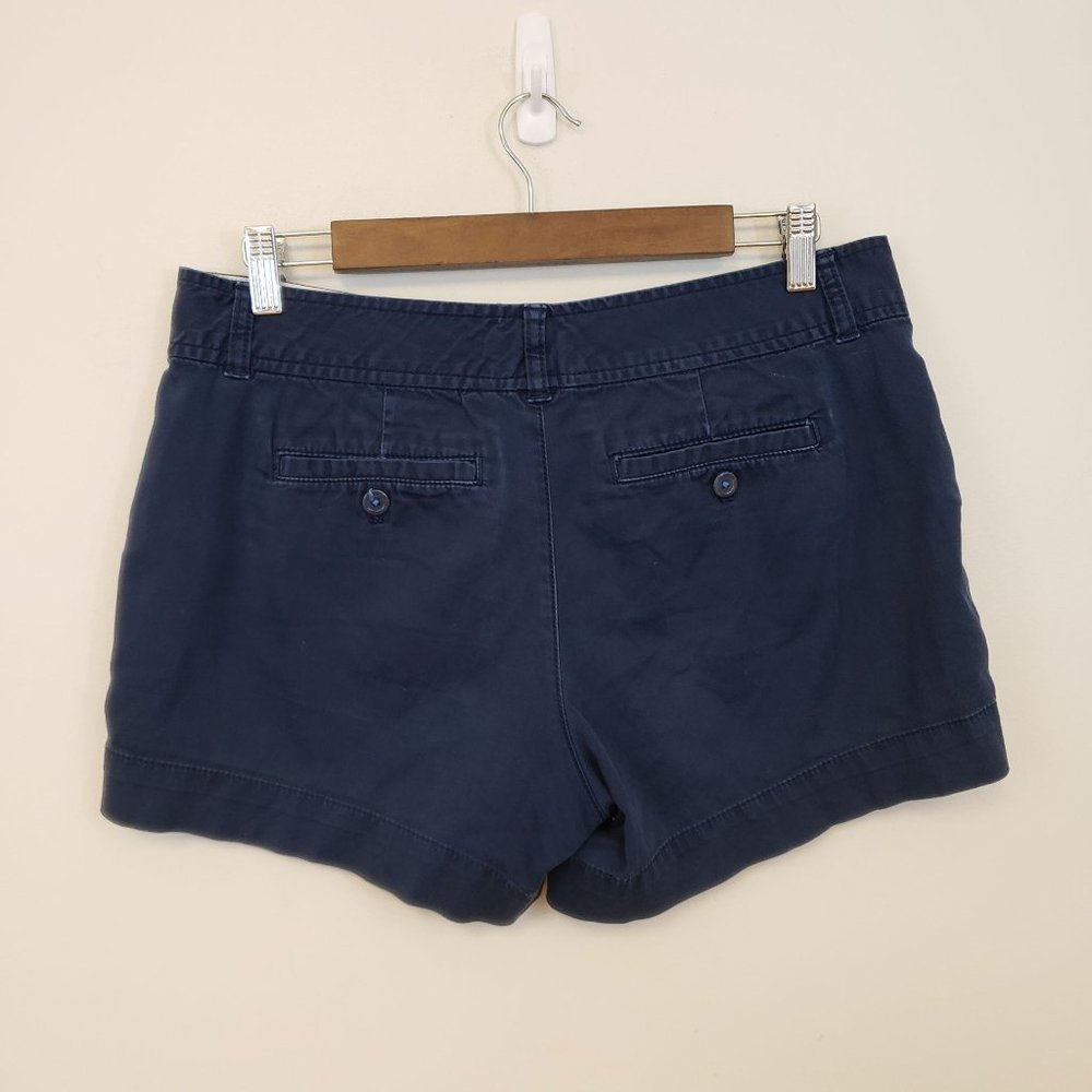Lilly Pulitzer Womens Navy Blue Classic Dress Casual Shorts Size 6 Mid Rise